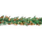 Premier Luxury Christmas Blue/Green Decorated Garland 1.8m Oranges