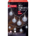 Premier Clear Cap Party String Light 50 LEDs White