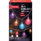 Premier Clear Cap Party String Light 50 LEDs Rainbow