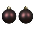 Kaemingk Shatterproof Baubles Black Truffle 6cm Pack of 12