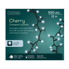 Kaemingk Lumineo 500 LED Cherry Compact Twinkle Lights - Cool White With Black Cable