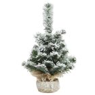 Kaemingk Imperial Mini Snowy Christmas Tree - Indoor - Green/White - dia 30cm - H 45cm