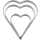 Tala Plain Heart Cutters - Stainless Steel - Set of 3