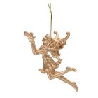 Davies Products Glitter Fairy Christmas Tree Bauble - 15cm Rose Gold