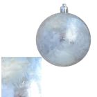 Davies Products Feather Christmas Tree Bauble 8cm - Silver