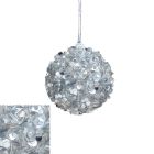 Davies Products Maxi Glitter Christmas Tree Bauble 8cm - Silver