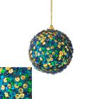 Davies Products Opulent Christmas Tree Bauble - 8cm Kingfisher