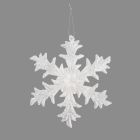 Davies Products Pearl Frost Snowflake Christmas Tree Bauble - 12.8cm