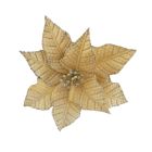 Davies Products Classic Velvet Poinsettia Christmas Decoration - 22cm Champagne