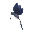 Davies Products Feather Hummingbird Christmas Tree Decoration - 19cm Midnight