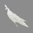 Davies Products Feather Peacock Christmas Tree Decoration - 19cm White