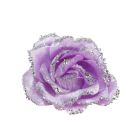 Davies Products Clip-On Velvet Rose Christmas Decoration - 10cm Lilac