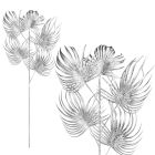 Davies Products Palm Stem Christmas Decoration - Pack of 5 - 84cm Silver