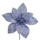 Davies Products Apx Disco Flower Christmas Decoration - 26cm Blue