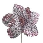 Davies Products Leopard Poinsettia Pick Christmas Decoration - 23cm Pink