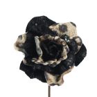 Davies Products Leopard Rose Christmas Decoration - 13cm Black