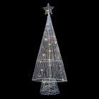 Premier Metal Wire Christmas Tree - Silver - Warm White - 58cm