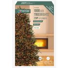 Premier Multi-Action TreeBrights Christmas Tree Lights with Timer - Red & Vintage Gold - 1000 LED