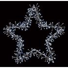 Premier Silver Star Christmas Lights Cluster - 90cm