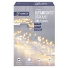 Premier Multi-Action Silver UltraBrights Christmas Lights Garland - Warm White - Silver Wire - 430 Large LED