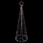 Premier Pin Wire Pyramid Christmas Tree with Star - 1.4m