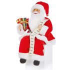 Premier Sitting Santa with Glasses Christmas Decoration - 30cm