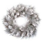 Premier Silver Tip Christmas Wreath - 50cm