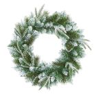 Premier Fairmont Fir Christmas Wreath with Silver Glitter - 50cm