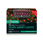 Premier 50 LED Multi Action Pearl Lights - Red