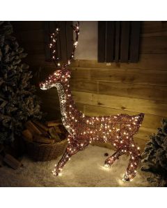 Premier Soft Acrylic Stag Christmas Lights Decoration - Twinkling Warm White - 300 LED - 1.4m