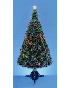 Fibre Optic Tree with Pine Cones & Berries - 80cm