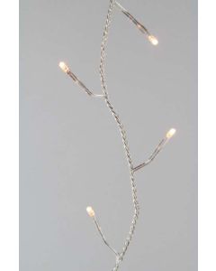 LED Outdoor Twinkle Lights - 80 Bulb Warm White - White Cable