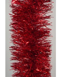 Kaemingk Christmas 6 Ply Tinsel Garland - 100mm Shiny Red