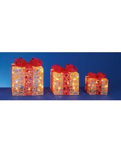 LED Parcels - 3 Piece Gold/Red