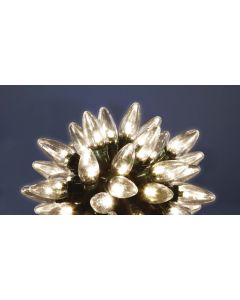Warm White LED Lights Multi Action C6 Bulb - 80 Light
