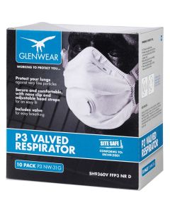 Glenwear FFP3 Valved Respirator - Pack Of 10