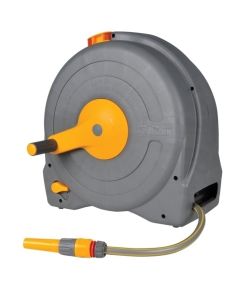 Hozelock - Thru-Flow Self Layering Reel and Hose - 0000 Fast Reel Free Standing
