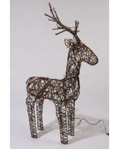 Kaemingk LED Wicker Deer Christmas Lights Decoration - 60cm Warm White