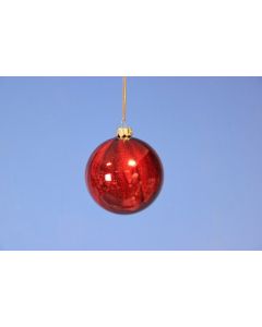Sparkle Glass Ball - Red 8cm