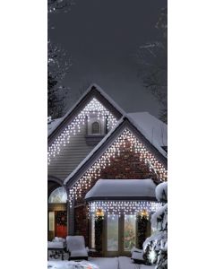 LED Multi Function Icicle Lights - 300 Bulb White