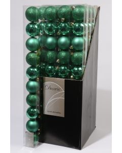 Plain Shatterproof Baubles Pack 10 - Emerald 60mm