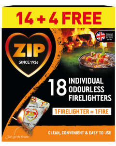 Zip Fast & Clean Wrapped Firelighters Pack 14 Plus 4 Free