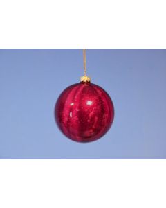 Sparkle Glass Ball - Magenta 10cm