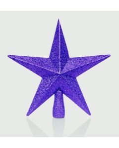 Premier Christmas Tree Top Star - Purple Glitter Finish - 20cm 