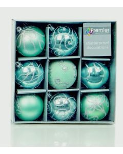 Decorated Balls - Ice Blue 9x60mm