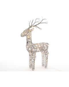 Lumineo Outdoor Christmas LED Wicker Deer - 83cm Warm White