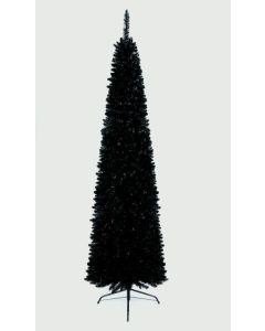 Premier Pencil Pine Black Christmas Tree - 2m