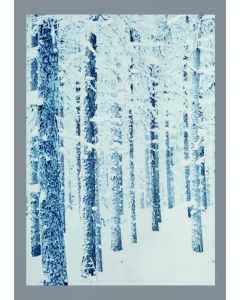 Snowy Trees Backdrop 100% Polyester - 210x145cm