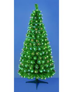 Green Tree Pine Cones & LED - 1.8m
