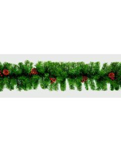 Premier Christmas Berry & Cone Garland - 2.7m